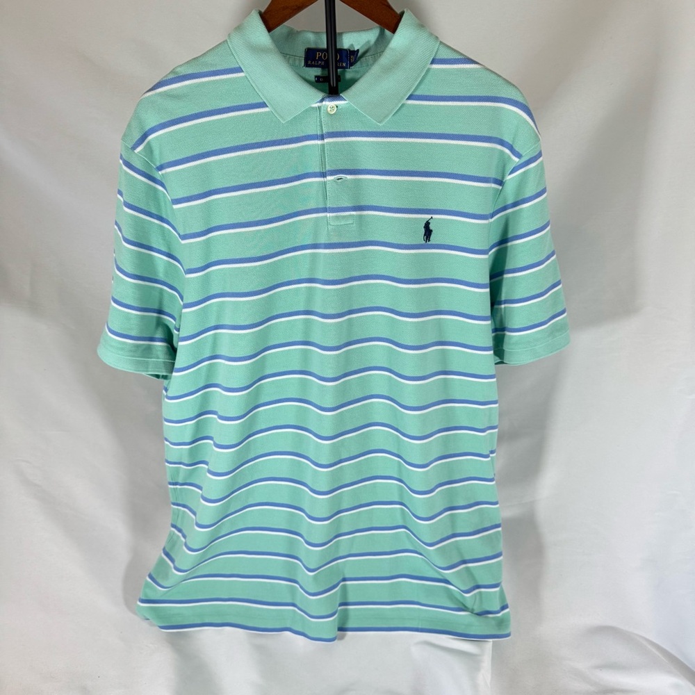 NWOT Polo by Ralph Lauren Men's Green Striped Shirt